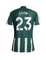 Manchester United Luke Shaw #23 Venkovní Dres 2023-24 Krátký Rukáv
